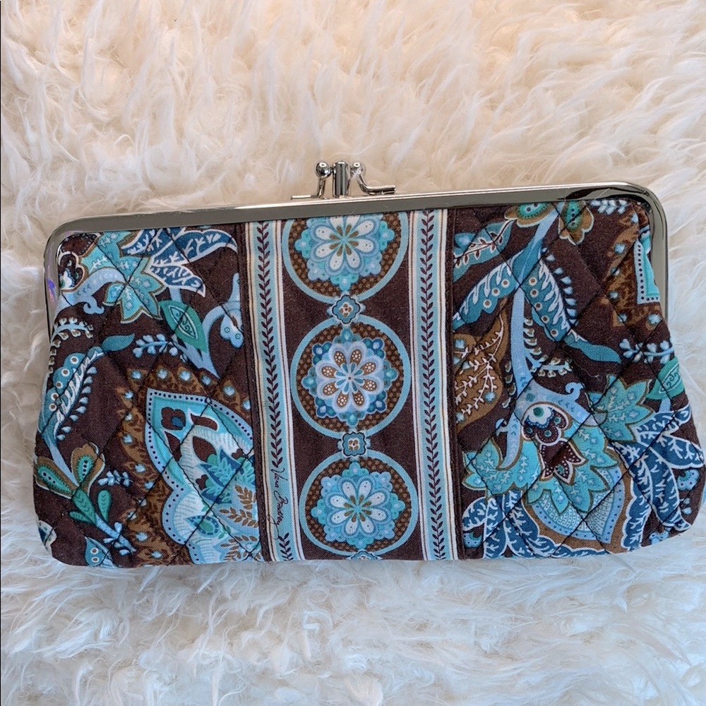 Vera Bradley Kiss Lock Floral Patterned Clutch